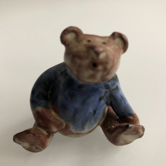 SET | 4 Tiny Vintage Pottery Teddy Bears - Picture 5 of 7